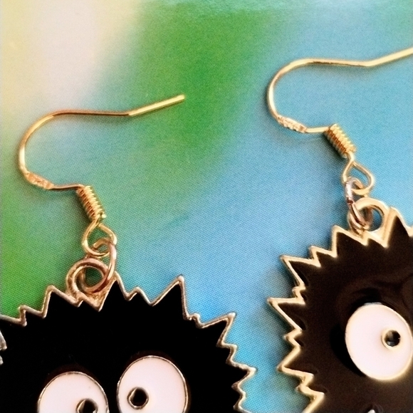 HANDMADE My Neighbor Totoro Soot Sprite Spirited Away Earrings - Picture 3 of 4